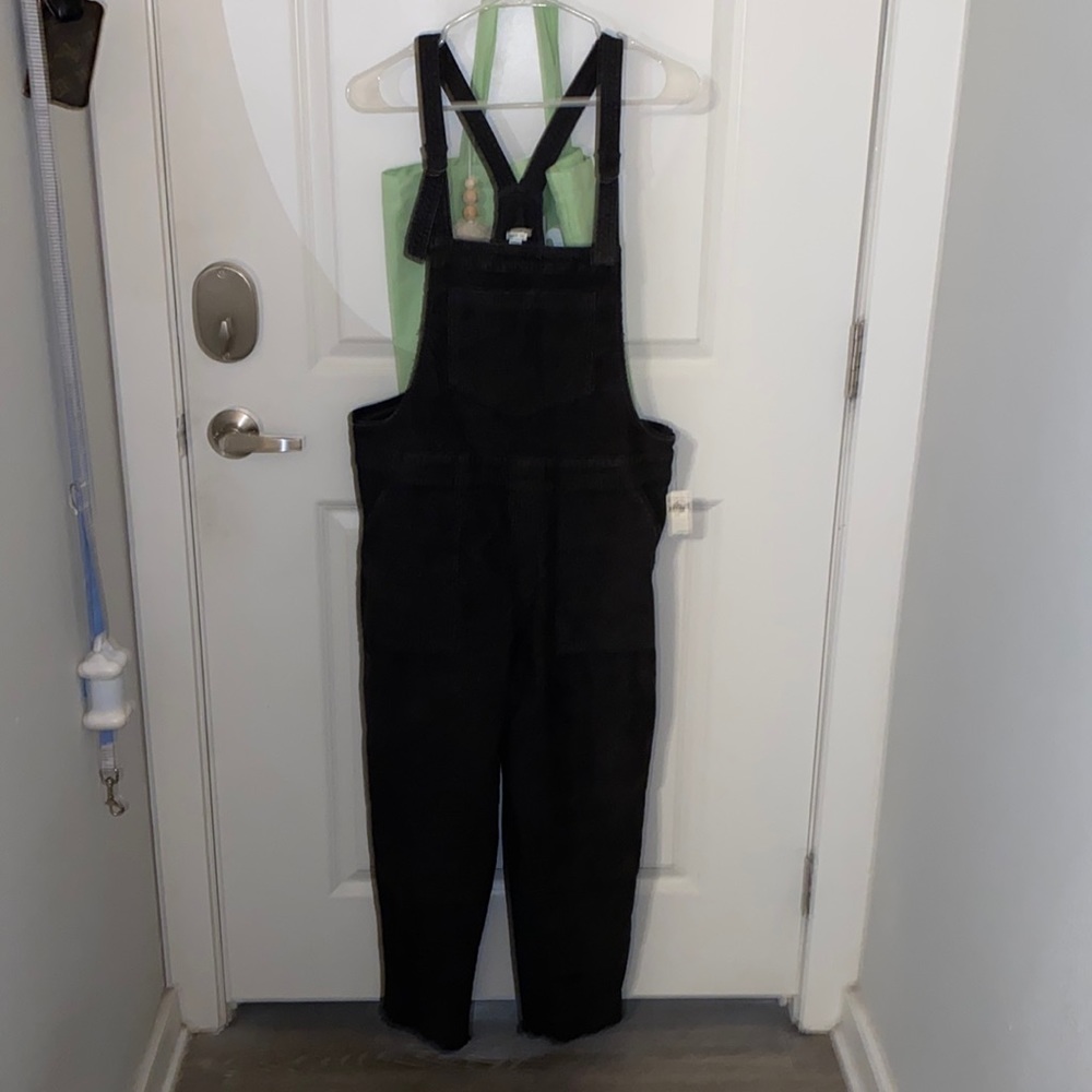 American Eagle black overalls